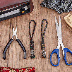 2 pieza de cordón de paracaídas para cuchillo EDC de poliéster trenzado de 2 colores&nbsp;HJEW-HY0001-07