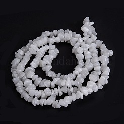 Natürliche weiße Jade perlen Stränge&nbsp;G-F703-02