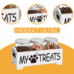 Caja rectangular de madera para alimentos para mascotas&nbsp;CON-GW0001-01A