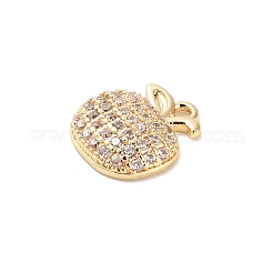 Breloques en laiton avec zircone cubique de micro pave&nbsp;KK-D427-05C-G