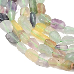 Fluorit natürlichen bunten Perlen Stränge&nbsp;G-P497-01C-18