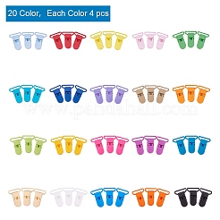 80 clip per porta ciuccio in plastica ecologica a 20 colori&nbsp;KY-PH0007-03