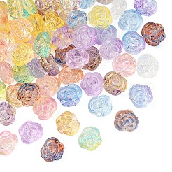 100 Stück 10 Farben transparente normale Glasperlen&nbsp;GLAA-YW0005-45