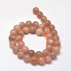 Natürliche sunstone runde Perle Stränge&nbsp;LS-G-F266-11-10mm