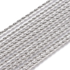 Anlaufgeschützte Unisex-Seilketten aus 304er Edelstahl&nbsp;STAS-D0002-33P