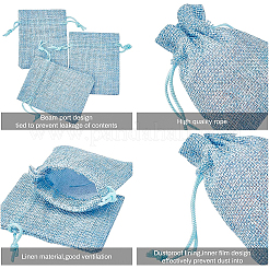 Pochettes en toile de jute&nbsp;ABAG-BC0001-13