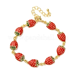 Messing-Mikropavé-Kubikzirkonia-Gliederarmbänder für Damen&nbsp;BJEW-D362-01G
