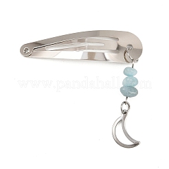 6 Stück 6 Stile Eisen-Haarspangen mit Druckknöpfen&nbsp;PHAR-JH00142