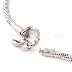 Bracciali a catena tonda in acciaio inossidabile 304 anti-appannamento con fermagli&nbsp;BJEW-F472-01P-03
