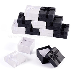 12 Stück quadratische Aufbewahrungsboxen aus Papier für Schmuckringe und Geschenke in 2 Farben&nbsp;CON-TA0001-18