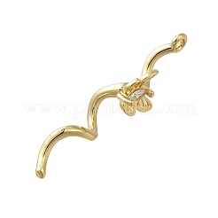 Pendentifs en laiton zircon cubique pavé&nbsp;KK-Q048-10G