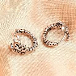 Pendientes de aro con forma de escorpión de acero inoxidable quirúrgico 316&nbsp;EJEW-C160-14AS