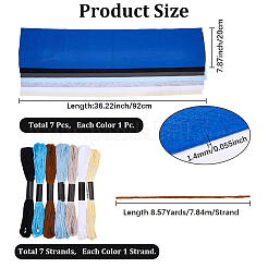 7 pezzo di tessuto non tessuto in feltro a 7 colori&nbsp;DIY-CP0012-69B