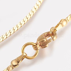 Collane a catena in ottone con placcatura sotto vuoto pvd&nbsp;X-NJEW-O101-16G
