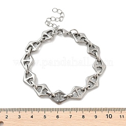 304 Edelstahl-Rhombus-Gliederketten-Armbänder für Männer und Frauen&nbsp;BJEW-D042-29P