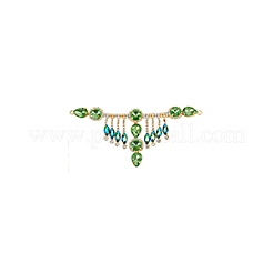 1 Stück Blumen-Messing-Strass-Ornament-Zubehör&nbsp;OHAR-FG0001-03