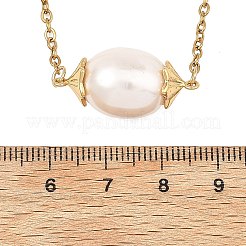 Ovaler Anhänger aus Muschelperle&nbsp;NJEW-JN06324