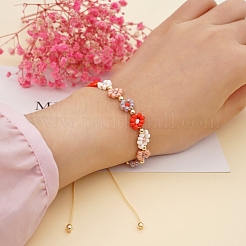 Freundschaft Daisy Loom Muster Miyuki Saatperlen Armbänder für Frauen&nbsp;BJEW-C011-25