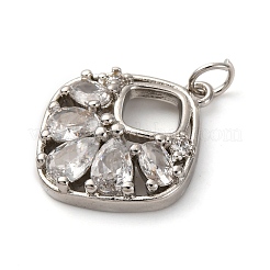 Colgante micropavé cubic zirconia de latón&nbsp;KK-P308-69P