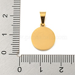 304 Edelstahl Pavé natürliche weiße Muschel flache runde Charms&nbsp;STAS-S130-02G