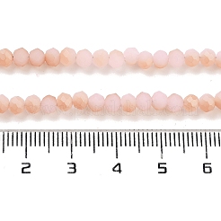 Halb Regenbogen plattierte facettierte Rondellglasperlen&nbsp;X-EGLA-L007-B05-4mm
