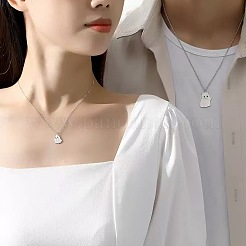 Ensembles de colliers pour couples avec pendentif fantôme en alliage pour Halloween&nbsp;WGE9DE0-01