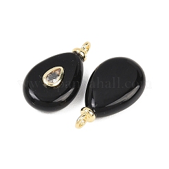 Anhänger aus natürlichem schwarzem Onyx (gefärbt und erhitzt)&nbsp;G-Z134-01G-01