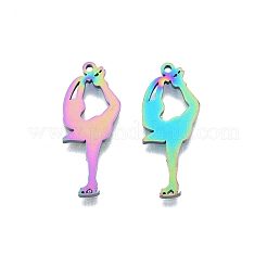 Pendentif en acier inoxydable 201 avec placage ionique (IP)&nbsp;STAS-B027-19MC