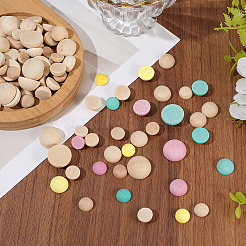 200 Stück unbehandelte Naturholzcabochons&nbsp;WOOD-SP0001-56