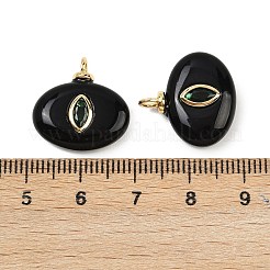 Anhänger aus natürlichem schwarzem Onyx (gefärbt und erhitzt)&nbsp;X-KK-B157-42H-10