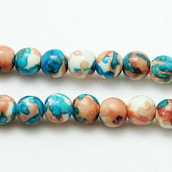 Synthetik Meer weißer Jade Perlen Stränge&nbsp;G-E009-8mm-M