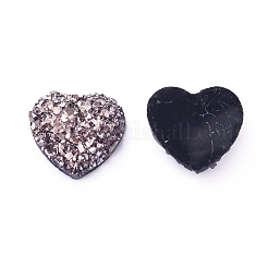 Cabochons brillants en résine druzy&nbsp;RESI-WH0008-30O