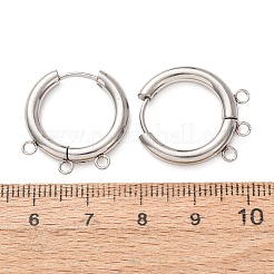304 Edelstahl Huggie Creolen Ohrring Zubehör&nbsp;STAS-D183-03G-P