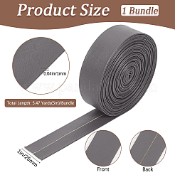 Cordon plat pliable en cuir PU de 5 m&nbsp;OCOR-WH20012-14E-03