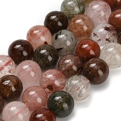 Brins de perles de quartz rutile multicolores naturelles&nbsp;G-G300-A03-10mm