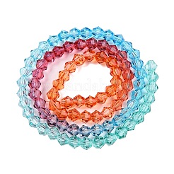 Perles de verre en fil de peinture cuite à dégradé de couleurs&nbsp;LS-DGLA-A039-T4mm-A017