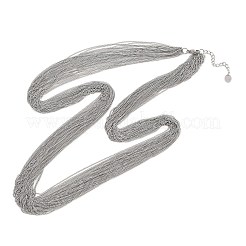 Mehrreihige Halsketten aus Edelstahl 304 für Damen&nbsp;NJEW-D326-01P