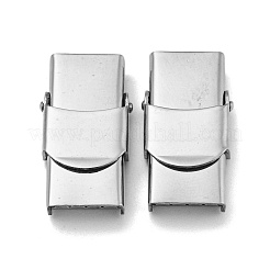 Fermoirs de bracelet de montre en acier inoxydable 201 anti-ternissement&nbsp;STAS-C006-1-02