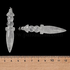 Natürlichen Quarzkristall große Anhänger&nbsp;G-H338-03P-01