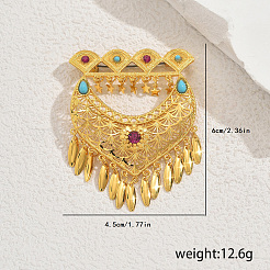 Broschen mit Herzquasten aus Messing im Bohème-Stil für Damen&nbsp;KV4703