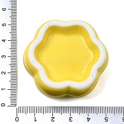 Décorations de présentation en porcelaine à motif floral&nbsp;DJEW-G049-01F