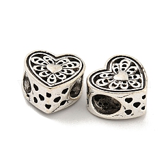 Valentinstag Rack Plating Legierung europäische Perlen&nbsp;FIND-B034-24AS