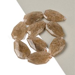 Natürliche goldene Erdbeerquarzperlenstränge&nbsp;G-P548-B12-01