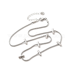 304 Edelstahl-Säulengliederketten-Halsketten für Damen&nbsp;NJEW-U031-07P