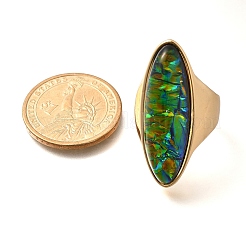 Fingerringe mit Pferdeauge aus Harz&nbsp;RJEW-R006-01G-02