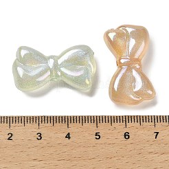 Bowknot placcatura UV perline acriliche iridescenti arcobaleno luminose&nbsp;LACR-R001-03A