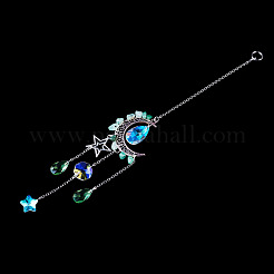 Ornements suspendus en alliage lune et étoile&nbsp;HJEW-TADJ0023