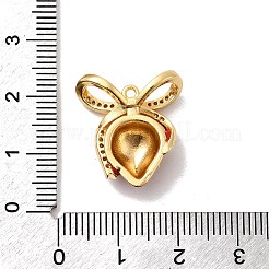 Pendentifs avec zircon cubiques à micro-pavés en laiton&nbsp;KK-Z131-15G-03