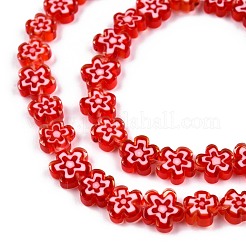 Millefiori a mano fili di perline di vetro&nbsp;LAMP-N029-017B-04