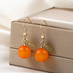 Ohrringe aus orangefarbener Legierung&nbsp;WH-WG5518B-01